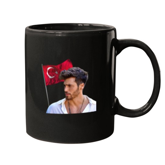 Discover Can Yaman Turkish Flag Mugs