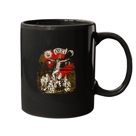 Discover Vintage 1991 Ozzy Osbourne Cross Graphic Mugs