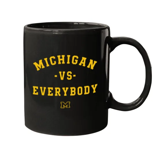 Discover Michigan Vs Everybody Mugs, Wolverines Football Fan Gear, College Team Mugs