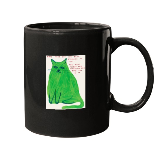 Discover david shrigley artthis huge cat Mugs