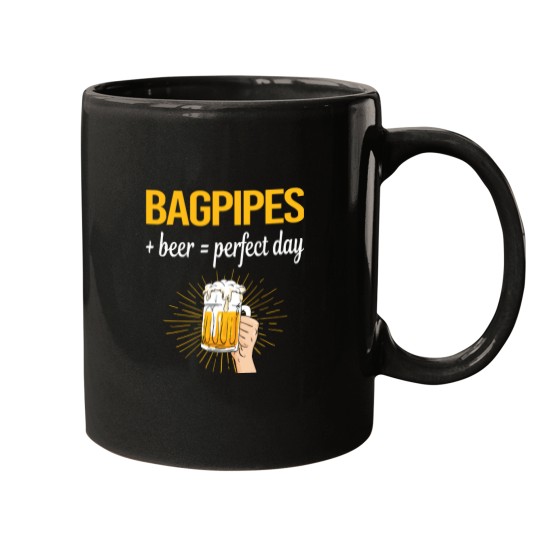 Discover Bagpipe Beer Perfect Day Bagpipe Bagpipes Bagpiper Mugs