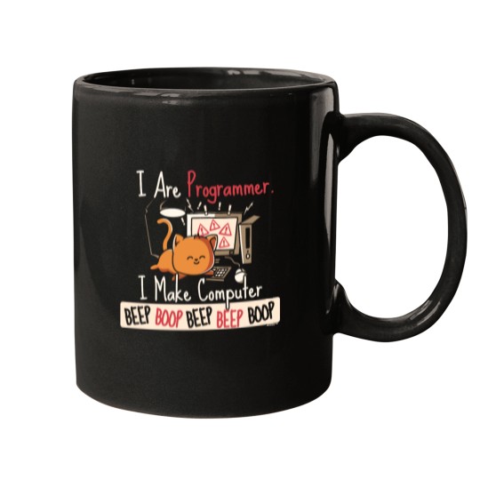 Discover I Are Programmer Beep Boop Cute Programmer Cat Mugs