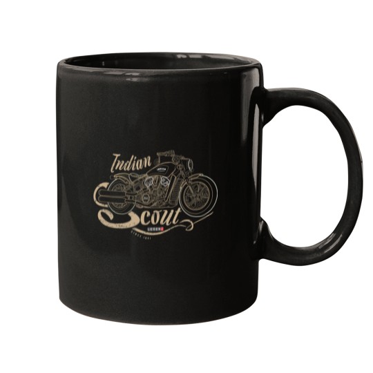 Discover Indian Scout Bobber Indian American Legend Vintage Motorcycle Mugs