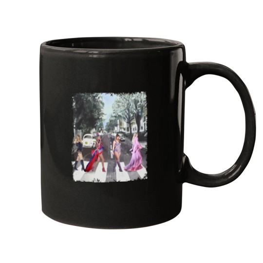 Discover The Girl Abbey Road Walk Mugs, Graphic Western Country Music Mugs