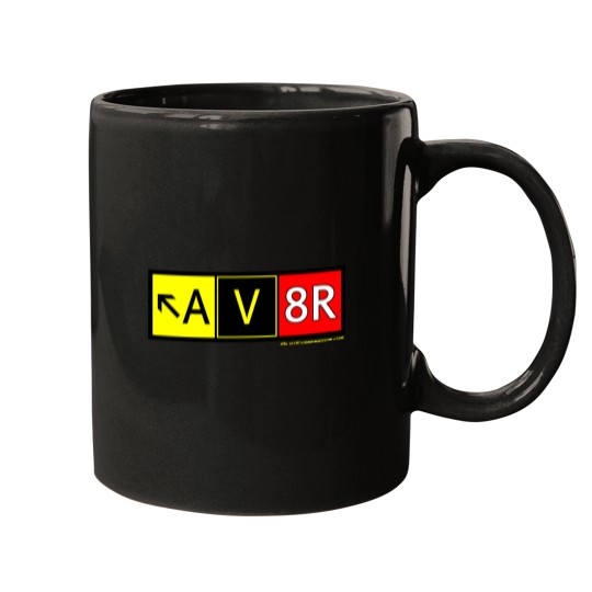 Discover Aviation Pilot Mugs! AV8R (Aviator) Taxiway Sign Graphic Mugs (Classic Fit)