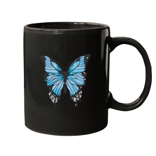 Discover Blue Butterfly Art Garden Beautiful Butterflies T-Shirt Mugs