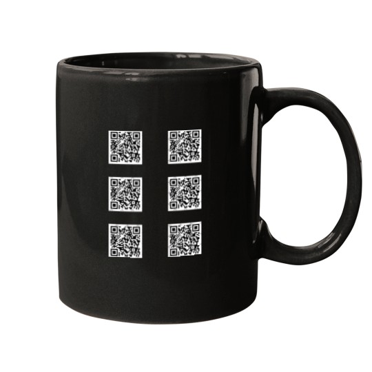 Discover Set 6x pieces RickRoll QR code for pranks Sticker Mugs