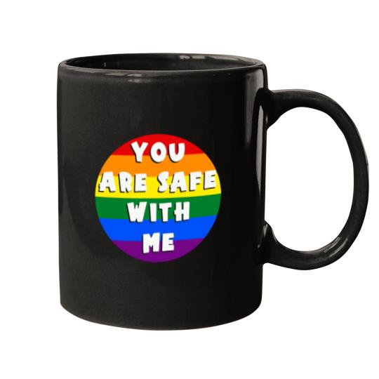 Discover You Are Safe With Me Mugs