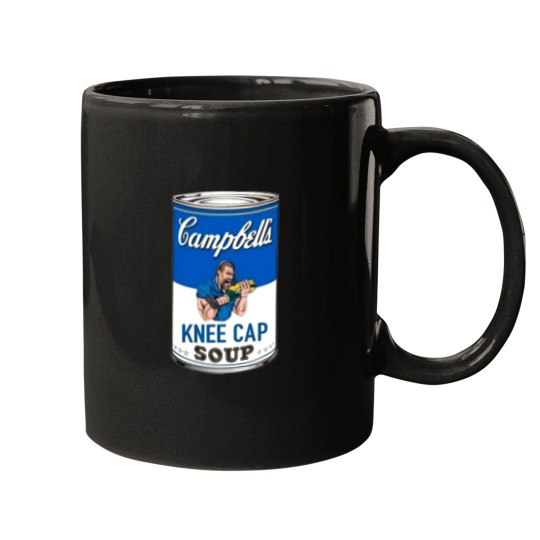 Discover Campbell's Kneecap Soup Graphic Mugs, Dan Campbell's Kneecap Soup Graphic