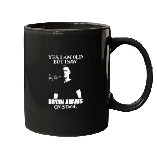 Discover Bryan Adams On Stage Signature Mugs, Bryan Adams Fan Lovers Mugs,