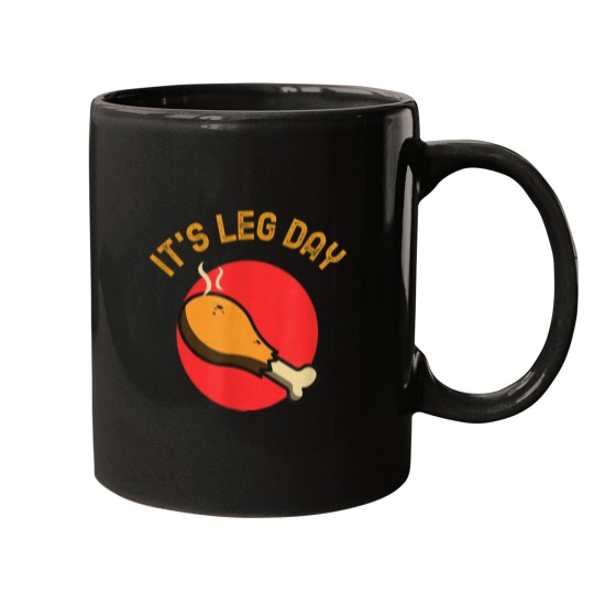 Discover Funny Leg Day Thanksgiving Gifts Pilgrim Costume Turkey Day Mugs