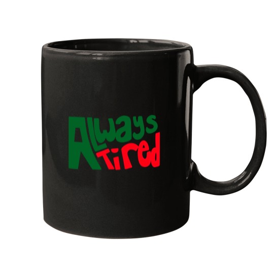 Discover Always Tired Old Mtn Dew Logo Mugs