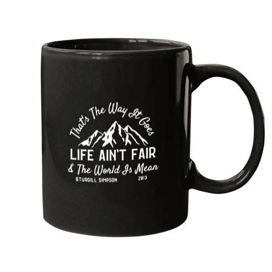 Discover Sturgill Simpson Mugs, Country Music Mugs, Life Ain't Fair Unisex Softstyle Mugs
