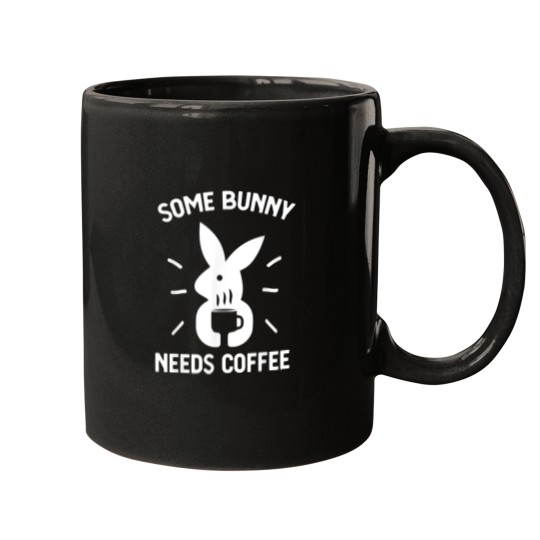 Discover Some Bunny Needs Coffee Funny Rabbit For Easter Day Mugs