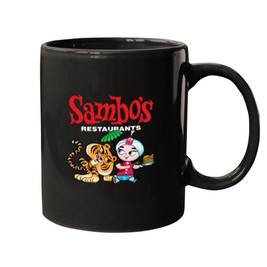Discover Sambo's Restaurant Logo with Sambo and Tiger Mugs