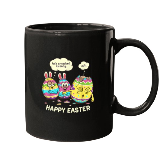 Discover Funny Easter Eggs Pun Smashed Already Funny Easter Mugs