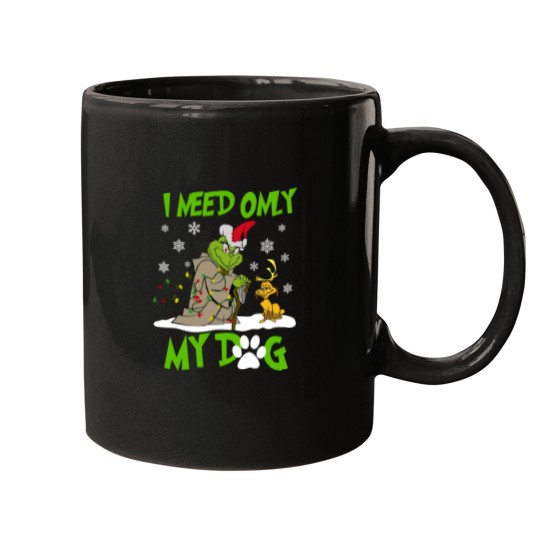 Discover Merry Christmas I Need Only My Dog Mugs