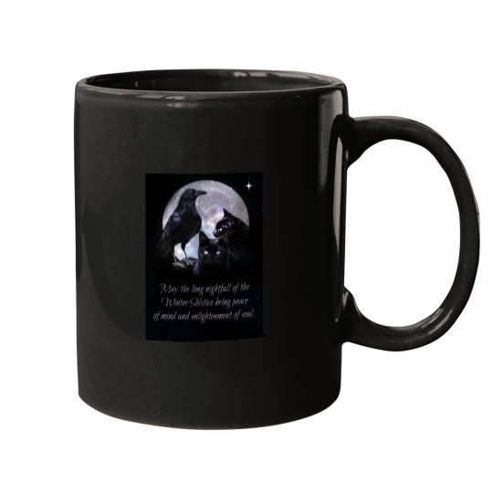 Discover Gothic Pagan Wicca Winter Solstice Blessing Mugs