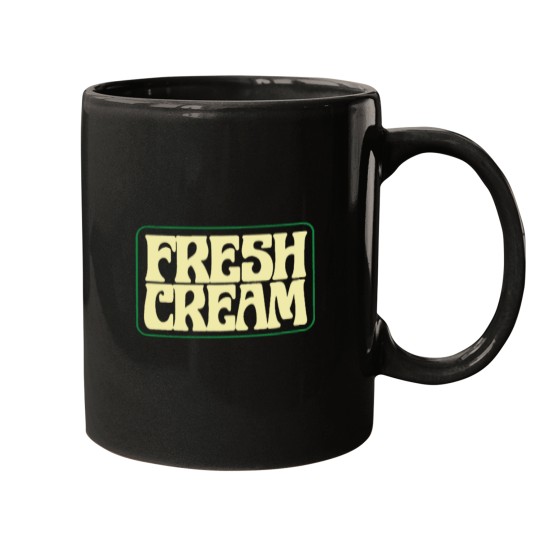 Discover Cream Band Mugs