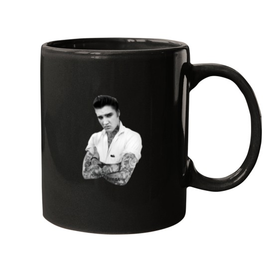 Discover Elvis Presley Tattoo Rockabilly Mugs Black