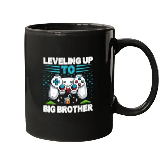 Discover Leveling up to Big Brother 2024 funny gamer Mugs