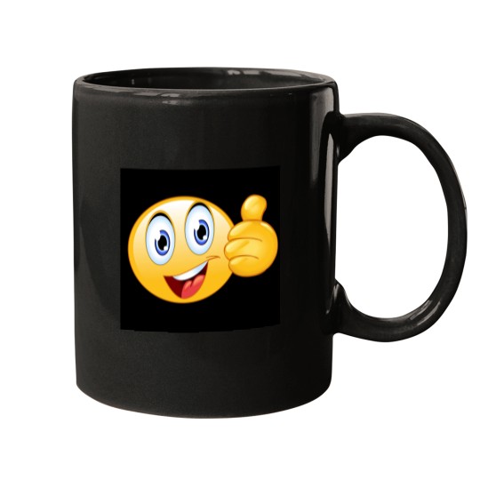 Discover Thumbs up smiley face Mugs