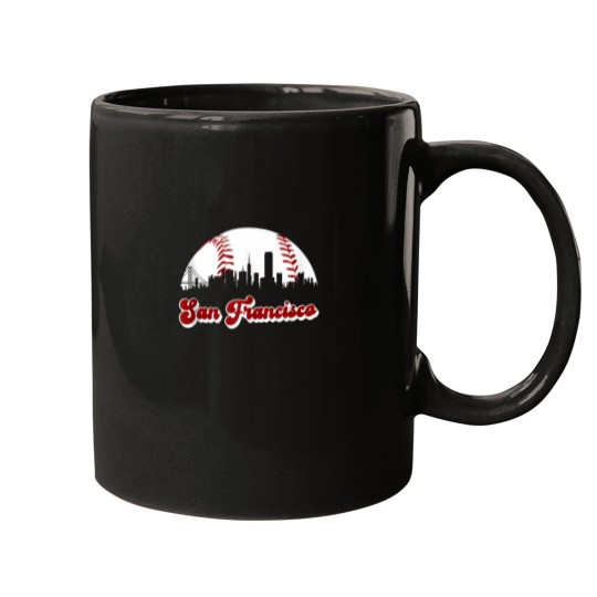 Discover Baseball San Francisco Vintage Giant Ball National Pastime Mugs
