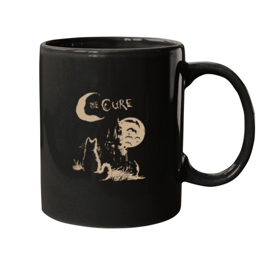 Discover Vintage The Cure Cat Moon Mugs, The Cure Rock Band Mugs, The Cure Merch, The Cure Album Mugs, The Cure Gift For Men