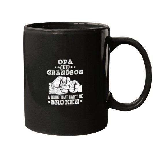 Discover Opa and grandson a bond that cant be broken Grandpa gift 6529 Mugs