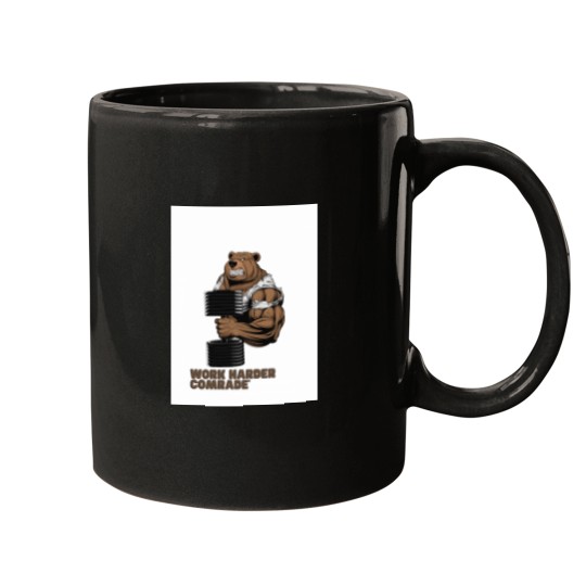 Discover work harder comrade Graphic Mugs