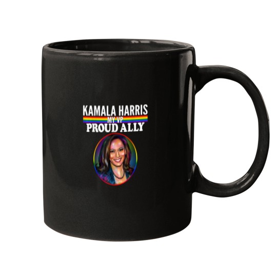 Discover Kamala Harris My VP is a Proud Ally LGBT Pride Month Flag Mugs