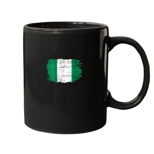 Discover WoVintage Nigeria Flag For Nigerian Gift 3702 Mugs