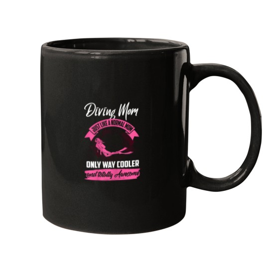Discover Diving Mom Shirt Funny Scuba Diving Mother Scuba Diver 7116 Mugs