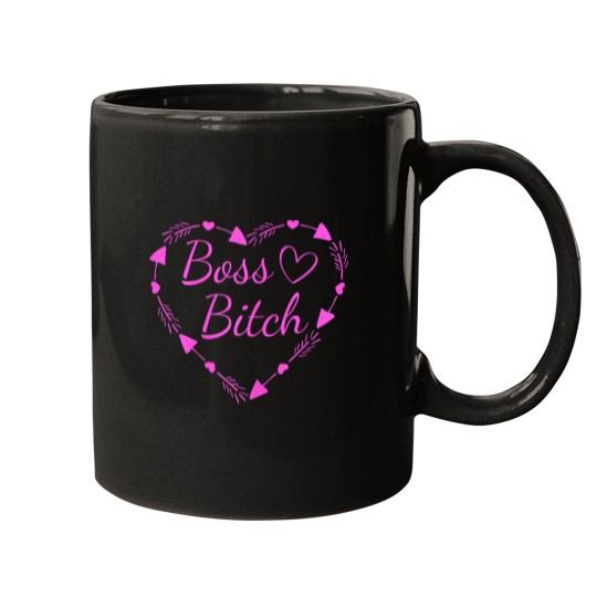 Discover Boss Bitch Funny Cute Heart Sarcastic Adult Humor Gift 6084 Mugs