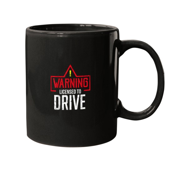 Discover Warning Licensed To Drive Teenager Driving Mugs