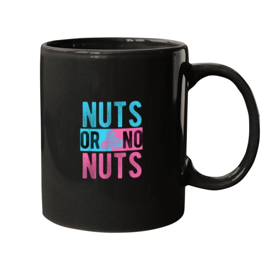 Discover nuts or no nuts gender reveal shirt gift for baby shower Mugs