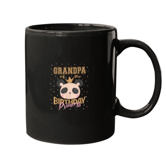 Discover Grandpa Of The Birthday Princess Girl Panda Bear Party Mugs