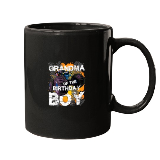 Discover Grandma Of The Birthday Boy Monster Truck Matching Family 2393 Mugs