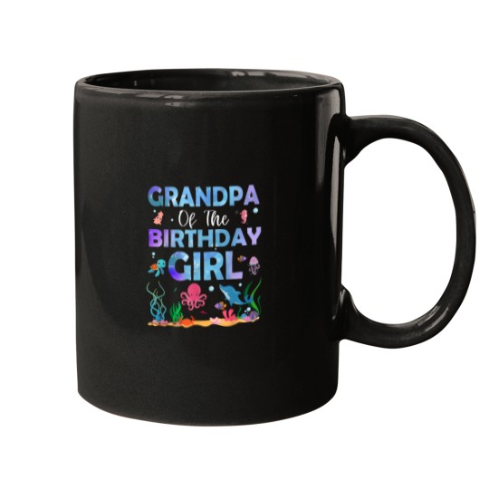 Discover Grandpa Of The Birthday Girl Sea Fish Ocean Animals Aquarium 8161 Mugs