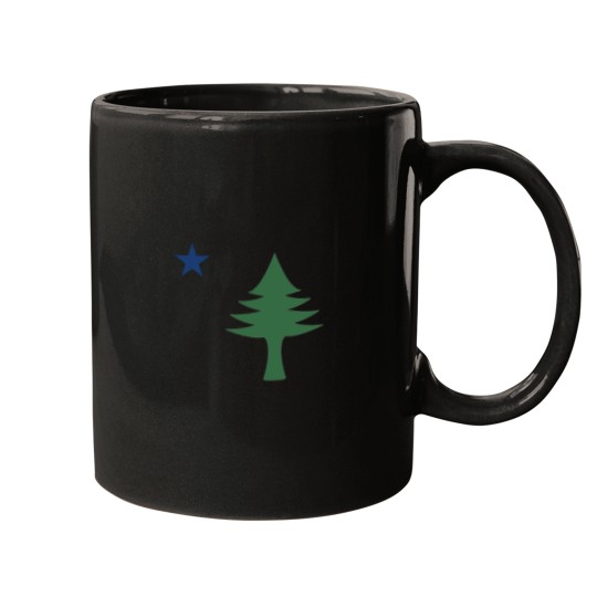 Discover Maine 1901 Original Tree and Star Flag Active Mugs