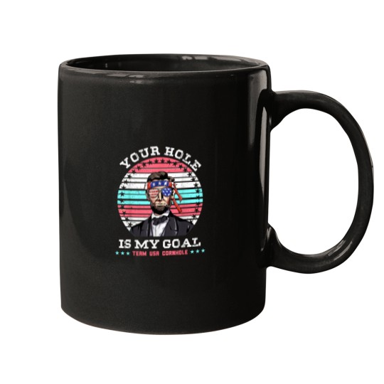 Discover Cornhole Team Shirts USA Cornhole Your Hole Is My Goal Mugs