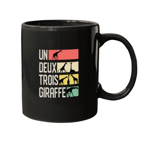 Discover Un Deux Troix Giraffe French Animal Mugs