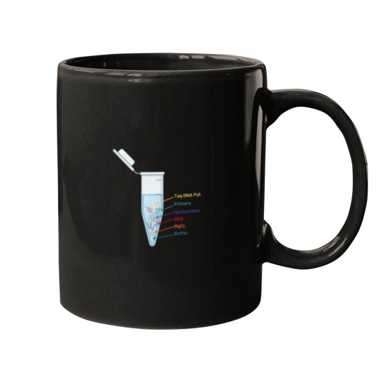 Discover The Perfect PCR Polymerase Chain Reaction Process Steps Chemicals Biology Science Pipette Tubes Mugs