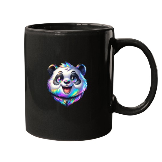Discover Holographic Rainbow Fur PandaActive Mugs