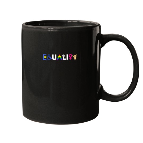 Discover Equality Human Rights Feminist LGBTQ Handicapped Pride Gift Mugs