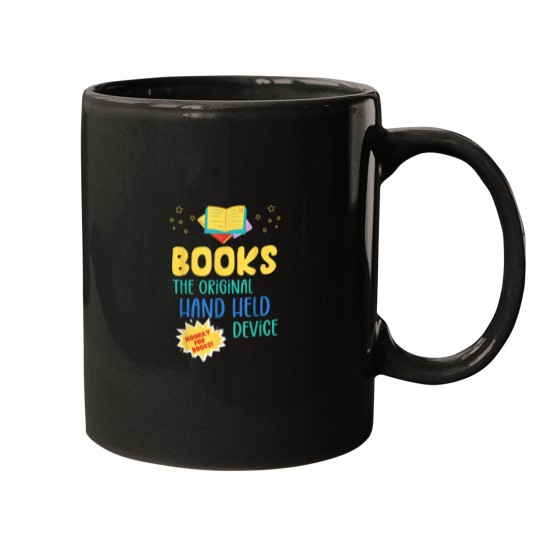 Discover Books The Original Hand Held Device Librarian Read Teacher Mugs