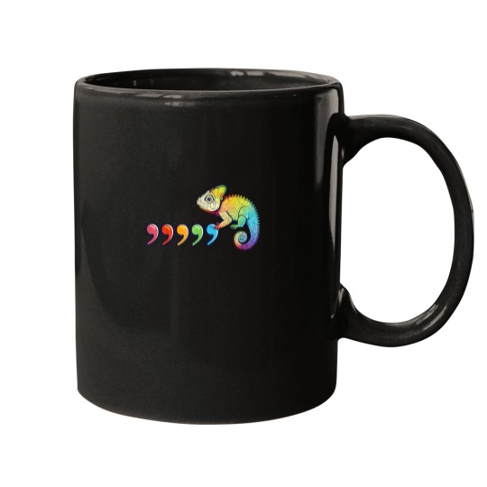 Discover Comma Chameleon Funny 80s Throwback 7225 Mugs