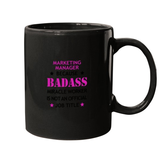Discover Marketing Manager Badass Funny Birthday Christmas Gift Relaxed Fit Mugs