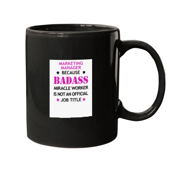 Discover Marketing Manager Badass Funny Birthday Christmas Gift Relaxed Fit Mugs