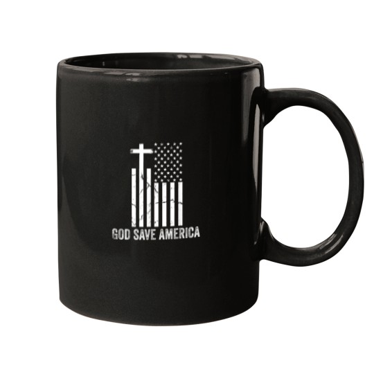 Discover God Save America ShirtJesus Christ Saves USAAmerican Flag Mugs